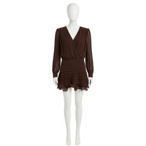 NEW LINE AND DOT twyla mini dress in chocolate